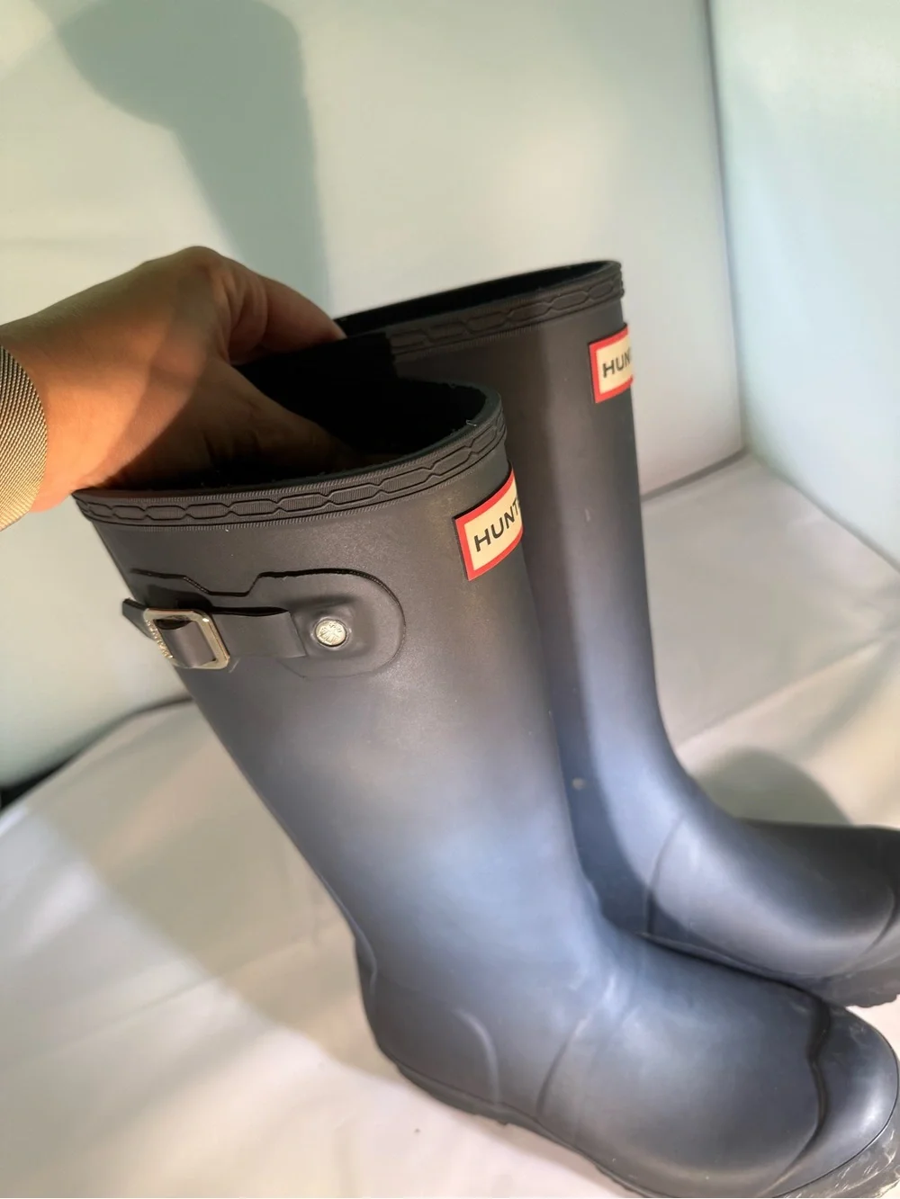 Hunter Tall Rubber Rain Boots in Black